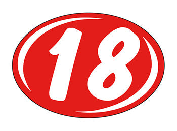 Smaller oval year window stickers