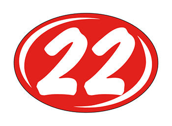 Smaller oval year window stickers