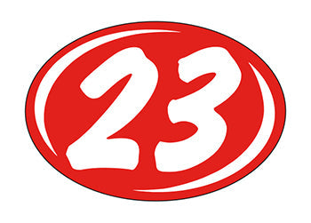 Smaller oval year window stickers