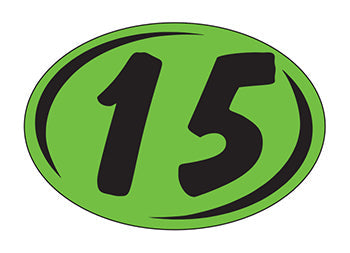 Smaller oval year window stickers