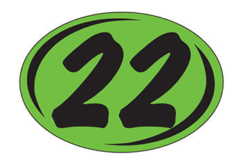 Smaller oval year window stickers