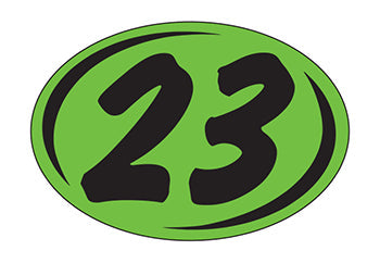 Smaller oval year window stickers