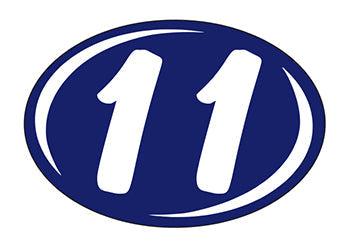 Smaller oval year window stickers
