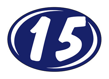 Smaller oval year window stickers