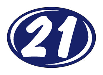 Smaller oval year window stickers