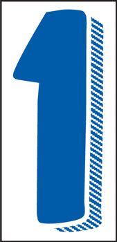 Number window sticker