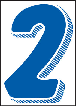 Number window sticker