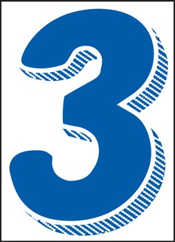 Number window sticker