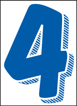 Number window sticker
