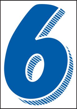 Number window sticker