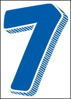 Number window sticker
