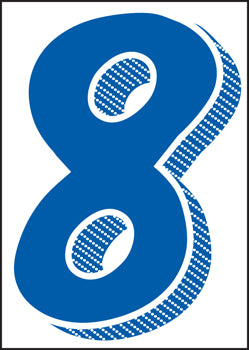 Number window sticker