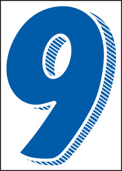 Number window sticker