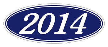 Oval year window stickers