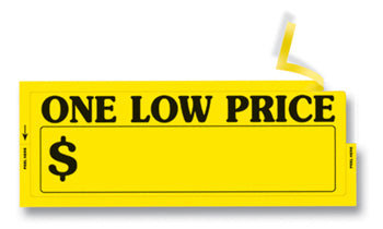 One low price window stickers