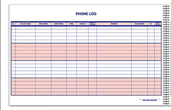 Ups log book / customer contact log