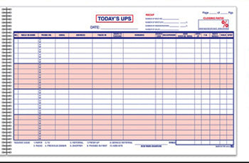 Ups log book / customer contact log