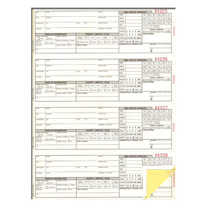 Customer contact report - form gr-1000
