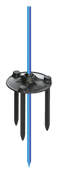 Reusable balloon ground pole base