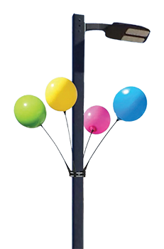 Reusable four balloon mount display kit