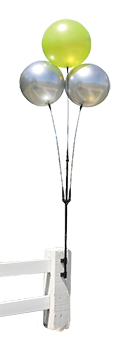 Reusable three balloon fence post kit