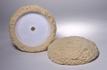 Velcro white wool buffing pad
