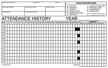 Employee attendance tracker
