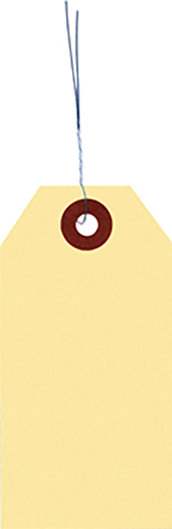 Manila tags with wire inserted - plain - form tww-6