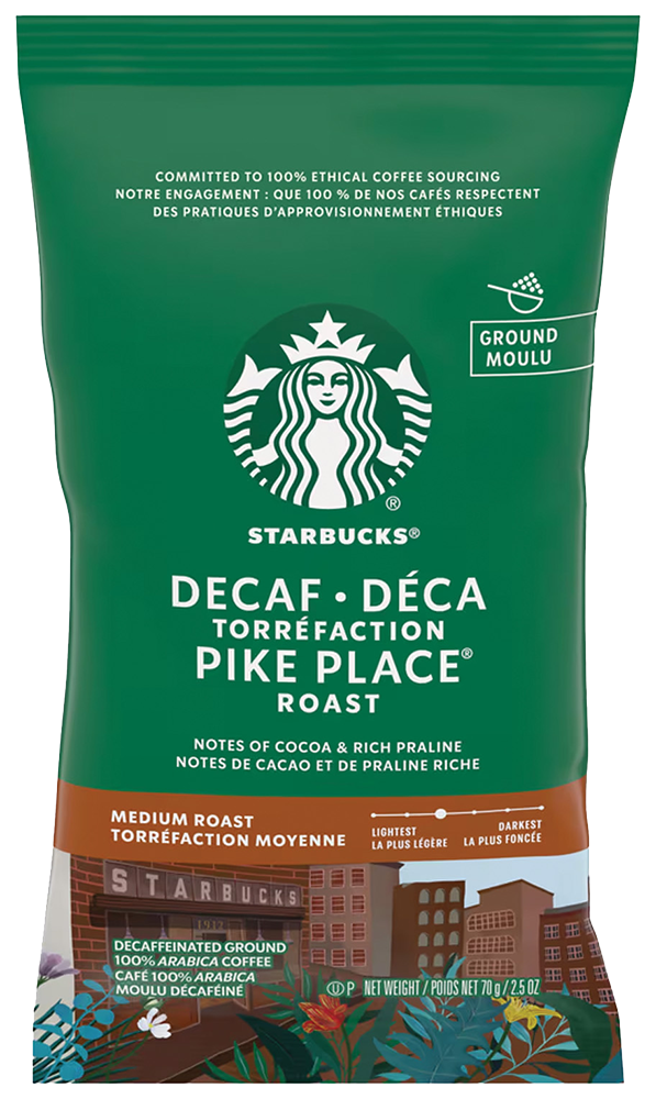 Ground Coffee Portion Packs - 18 ct (2.5 oz) - Starbucks® - Decaf Pike Place