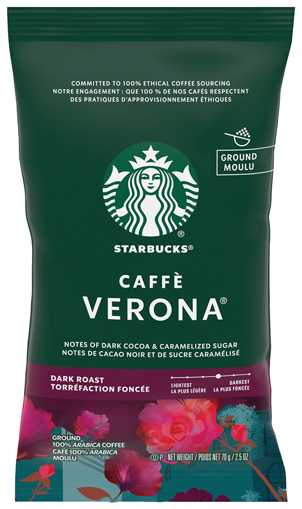 Ground Coffee Portion Packs - 18 ct (2.5 oz) - Starbucks® - Caffe Verona®