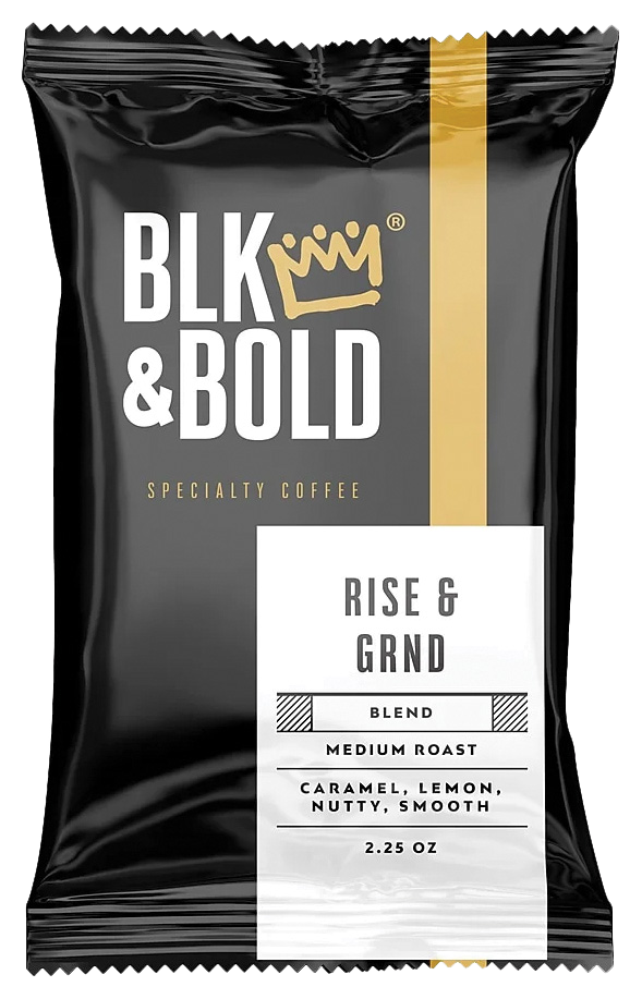 Ground Coffee Portion Packs - 42 ct - (2.25 oz) - BLK & Bold - Rise & Grnd