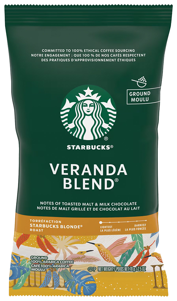 Ground Coffee Portion Packs - 18 ct (2.5 oz) - Starbucks® - Veranda Blend®
