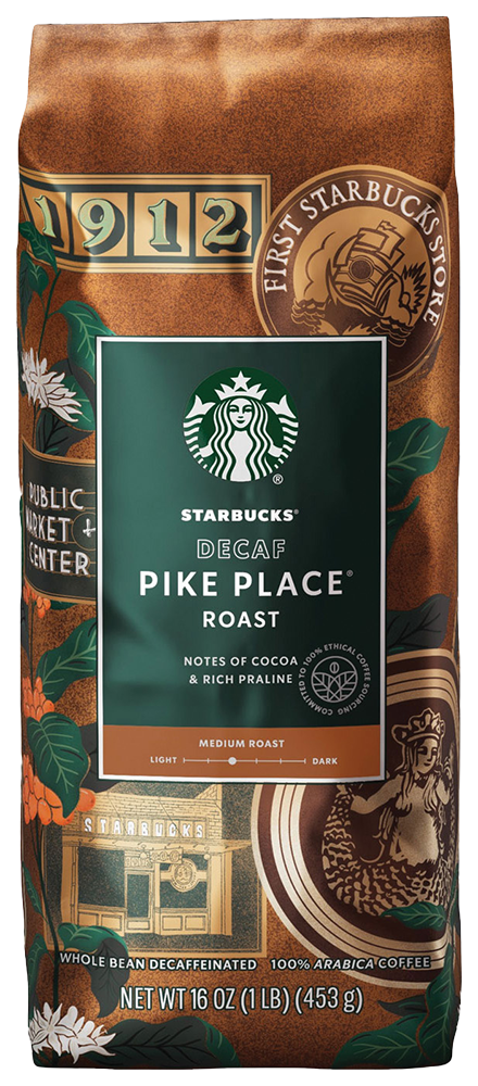 Whole Bean Coffee - 16 oz - Starbucks® Pike Place® - Decaf
