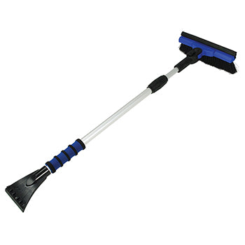 52" premium pivot head telebroom snowbrush / ice scraper - winter
