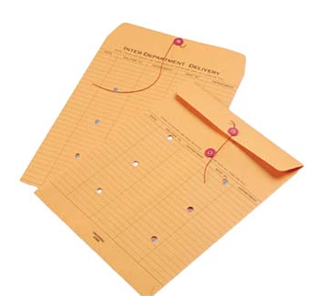 String & button interoffice envelope