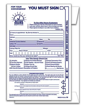 Standard night drop (after hours) envelope - plain