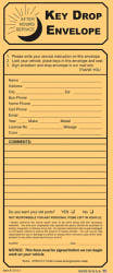 Key drop envelope