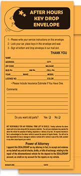 Personalized night drop envelope