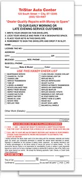 Personalized night drop envelope