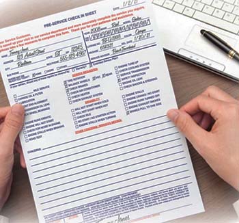 TruForm™ Brand - pre-service check in - Form RO-100