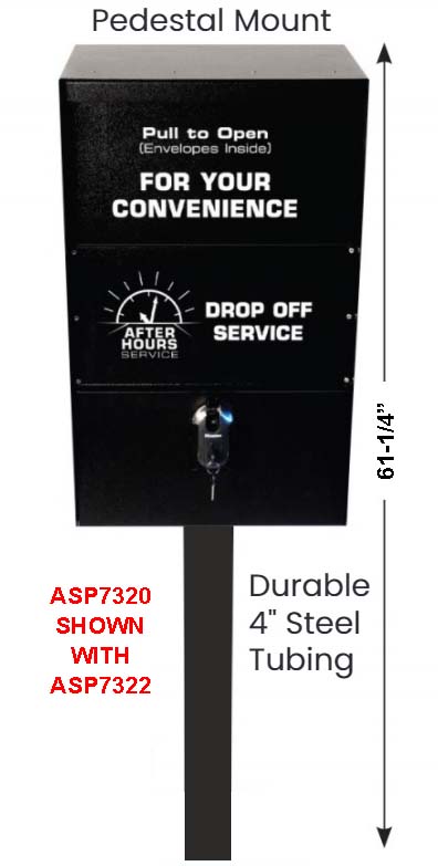Caats™ brand - 36" post for self-contained night drop box