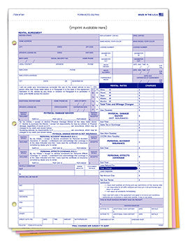 Truform™ brand - rental agreement - custom imprinted