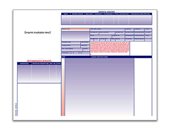 Laser repair orders - custom imprinted - Form LZR-RO-LA
