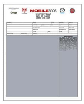 Laser service invoices - imprinted - form lzr-si-14
