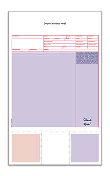 Laser service invoices - imprinted - form lzr-si-14