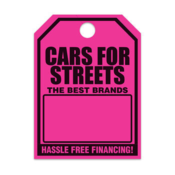Custom mirror hang tags