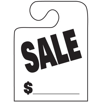 J-hook mirror hang tags