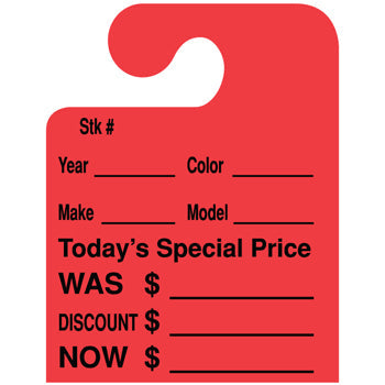 Custom mirror hang tags