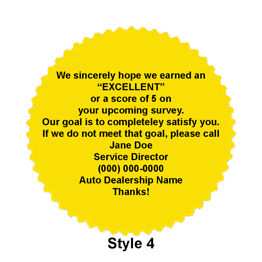 2" starburst labels (csi) - Fluorescent Yellow