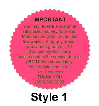 2" starburst labels (csi) - Fluorescent Pink